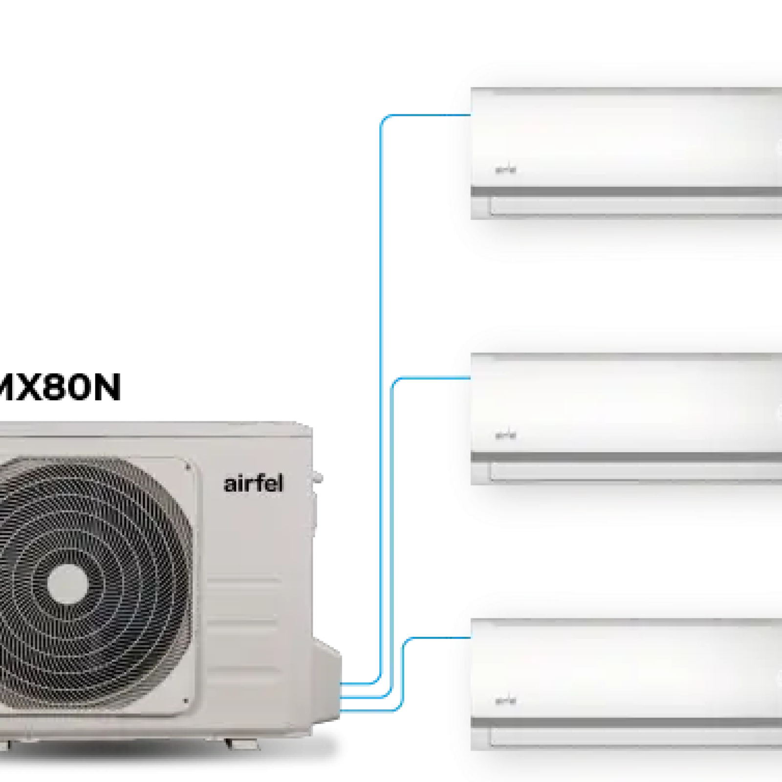 Airfel  3+1 Multi Klima 28 BTU DIŞ + 9 BTU X 3 İÇ ÜNİTE